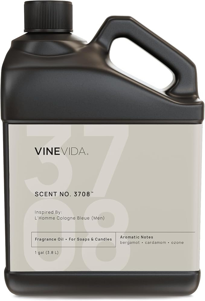 VINEVIDA [128 Oz] Inspired by: L'Homme Cologne Bleue (Men); Fragrance Oil for Candle Making and Soap Making - Premium Candle Scents for Soy Candles