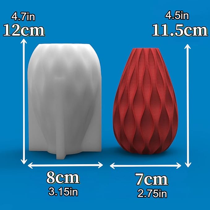3D Geometric Cylindrical Candle Silicone Mold Fondant Chocolate Cake Candy Baking Mold Plaster Soap Epoxy Resin Clay Mould