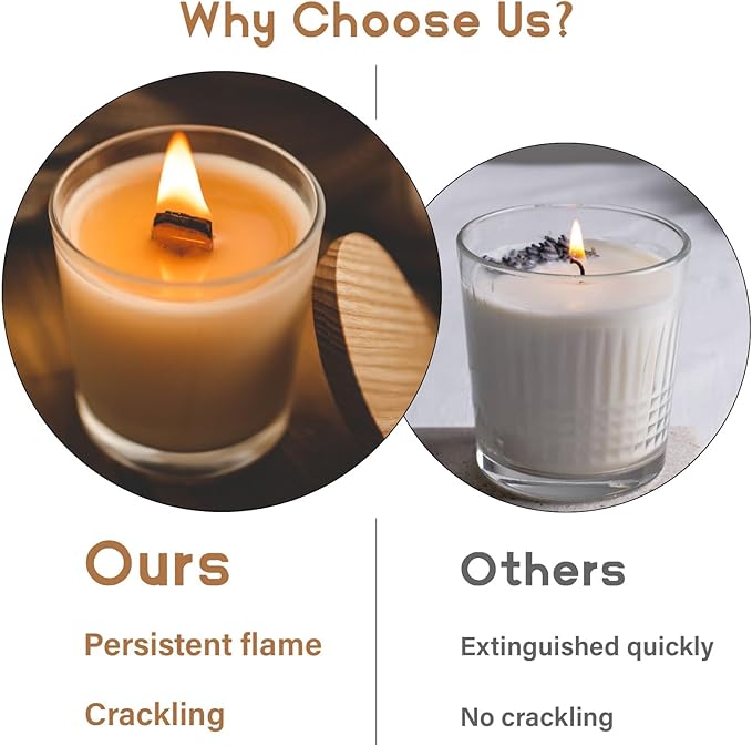 MAQIHAN 100 Wood Wicks for Candles Making - Smokeless Wooden Candle Wicks Crackling Candle Wax Wood Wick mechas para velas de cera Candle Making Wicks for Paraffin Candle Soy Wax Candlemaking(50 Sets)