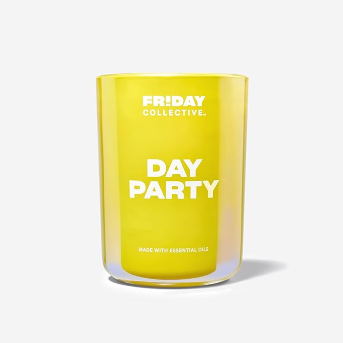 Friday Collective Late Nights and Day Party Candles, Floral and Citrus Scents, Made with Essential Oils, 4 Pack, 8 oz