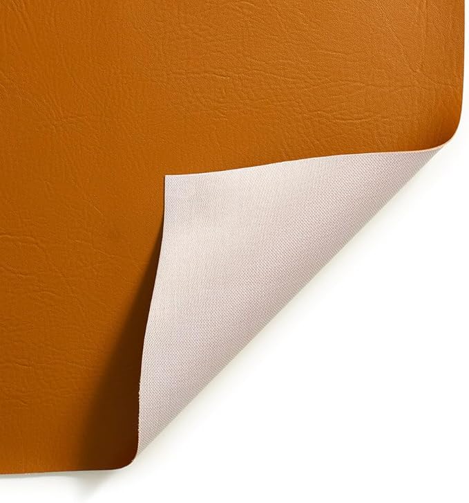 Ottertex Marine Vinyl Fabric Polyester Backing Waterproof Abrasion UV Resistant Heavy Duty Outdoor Marine PVC for Sewing & Upholstery - Caramel (5 Yards)