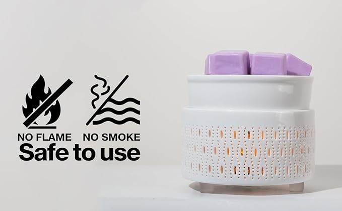 Ceramic Electric Wax Melt Warmer & Cube Oil Melter Cute Small Warmers Aromatherapy for Home Decorative Burner Melts Scented Candle Tart Scent Warm Fragrance