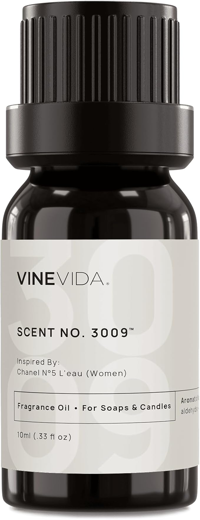 VINEVIDA Scent NO. 3009 Fragrance Oil - 10mL - Inspired by: N°5 L'Eau (Women); Candle Fragrance Oil for Soy Candles - Soap Making Scents