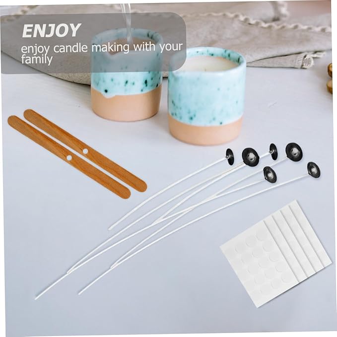 STOBOK 1set Candle Making Kit Wick Holders Candle Wicks and Craft Tools for Home Parties Birthdays and Creative Projects