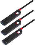 3 Pack BBQ Grill Lighter Refillable Butane Gas Candle Fireplace Kitchen Stove Long