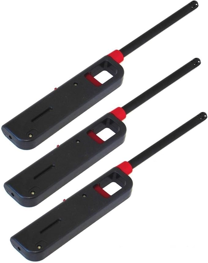 3 Pack BBQ Grill Lighter Refillable Butane Gas Candle Fireplace Kitchen Stove Long