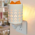 Plug in Wax Warmer for Scented Wax melt Warmer scentsy Plug in Wax melt Warmer Electric Candle Warmer Home Decor Gifts for Women(White Porcelain Diamond-Shaped Flowers)