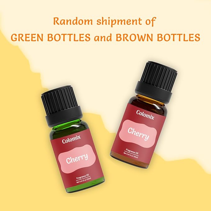 Fruity Fragrance Oil Set, 10x10ml, Colomix Essential Oils for Diffusers for Home, Fruit Diffuser Oil Scents, Fragrance Oil for Candle Soap Making, Orange, Strawberry, Apple Oil & More, Valentines Gift