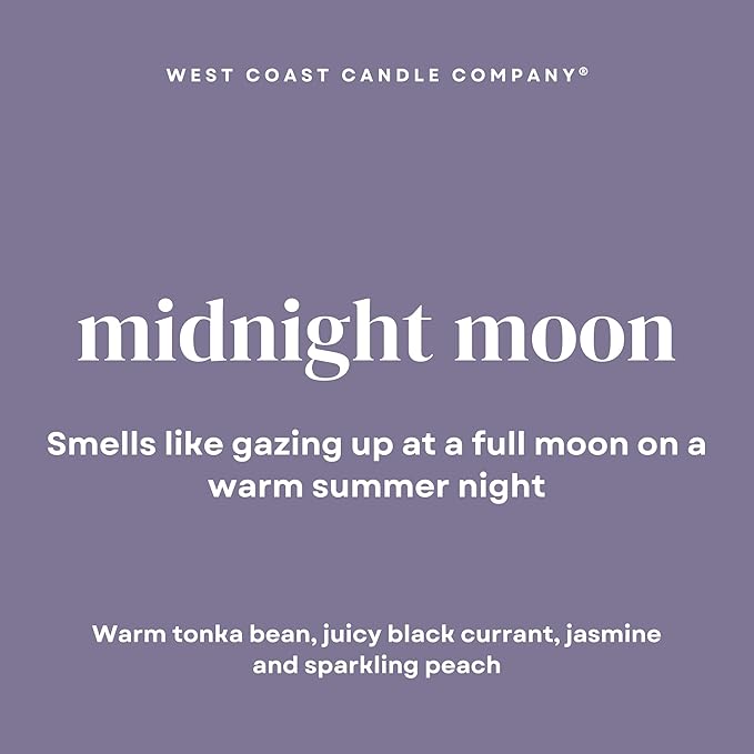 Midnight Moon | Pet Friendly Candle | Soy-Free Coconut Apricot Wax | Clean Burning | Non-Toxic | Veterinarian Approved | Pet Odor Eliminator | Air Freshening Scented Candle | 9 oz