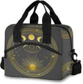 CBBYY Goth Stars Sun Lunch Bags for Women Men, Reusable Insulated Lunch Box, Adjustable Shoulder Straps Tote Lunch Bag for Work Picnic School