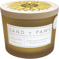 Sand + Paws Scented Candle - Tahitian Vanilla –Luxurious Air Freshening Jar Candles Neutralize pet Odors and Enhance Home décor – 100% Cotton Lead-Free Wicks - 12 oz