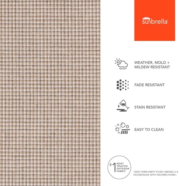 Sunbrella Outdoor Fabric by The Yard | Lore Desert | Official Sunbrella Seller | Indoor or Outdoor Upholstery Fabric for Chairs, Cushions, Drapery, Pillows, Furniture