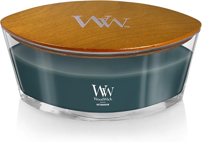 WoodWick Antiquarium Scented Ellipse Candle, Crackles as it Burns, Up to 50 hrs Burn time, Great for Gifting, 16oz