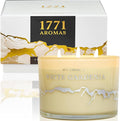 White Gardenia Scented Candles - 100% Natural Soy Wax - Large 3 Wick Jar Candle - Up to 50 Hours Burning Time - Candles for Home - Gift-Ready Candle for Men & Women - Aromatherapy