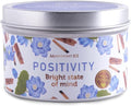 MAGNIFICENT 101 Positivity Aromatherapy Candle in 6-oz. Tin Holder: Soy Wax with Palo Santo & Lotus Flower Oils and Pure Sage Leaves for Intention Setting & Energy Cleansing