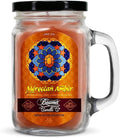 Moroccan Amber Candle – Odor Eliminating, Strong Scent – Warm Amber – Long Lasting 90 Hour Burn – Large 12oz Mason Jar – Made in USA – Beamer Candle Co.
