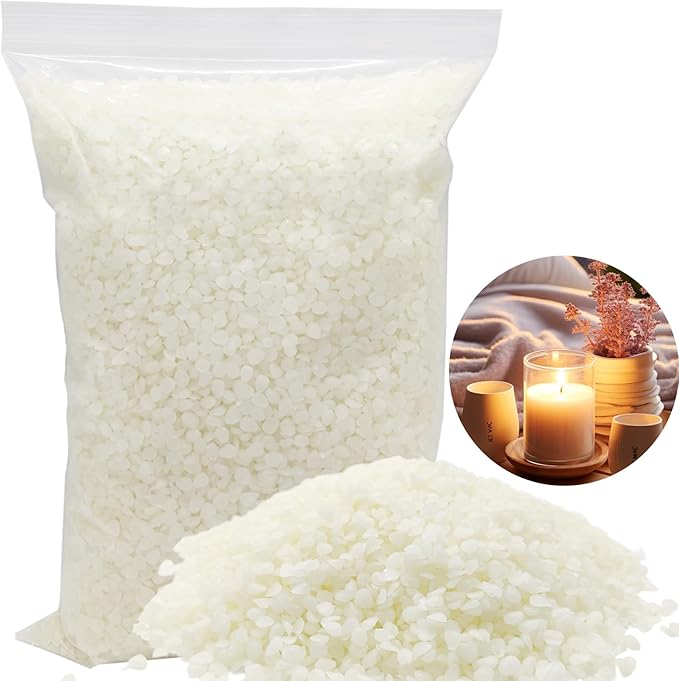 AHSNYLC Yellow Beeswax Pellets - Pure Beeswax Pastilles,Beeswax Beads Bulk,Beeswax Candle Making,Wax Pellets,Beeswax Wax Beads,Wax Bulk for DIY Making Candles,Skin Care,Soap Making Supplies (White)