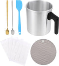 OATIPHO Stainless Steel Candle Melting Pot DIY Scented Candle Kit Wax Pouring Cup for Family Crafting and Wax Melting Random Color