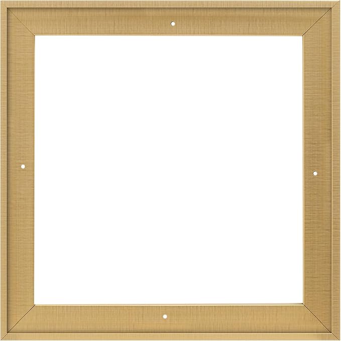 Pixy Canvas Floater Frame 13x13 for 1-1/2 (1.5) inch Deep Canvas Paintings/Canvas Prints/Wood Canvas Panels/Wall Art/Wall Decor/Home Decor/Artwork (Brass Gold, 13 x 13 inch, Square)