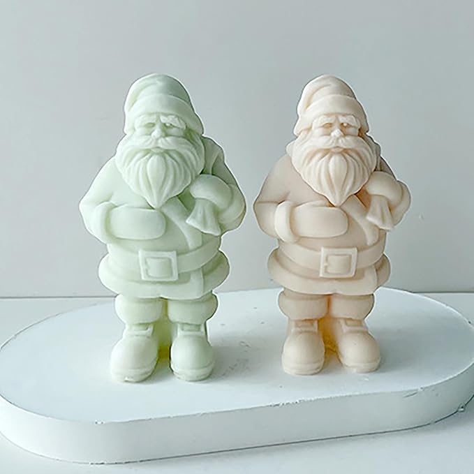 Christmas Santa Candle Mold - Silicone 3D Molds for Candy & Home Decor - Resin Casting & Making Molds