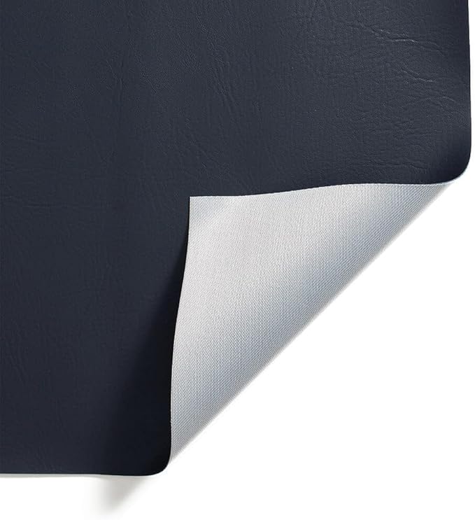 Ottertex Vinyl Fabric Faux Leather Pleather Upholstery 54" Wide by The Yard (10 Yard, Midnight Blue)