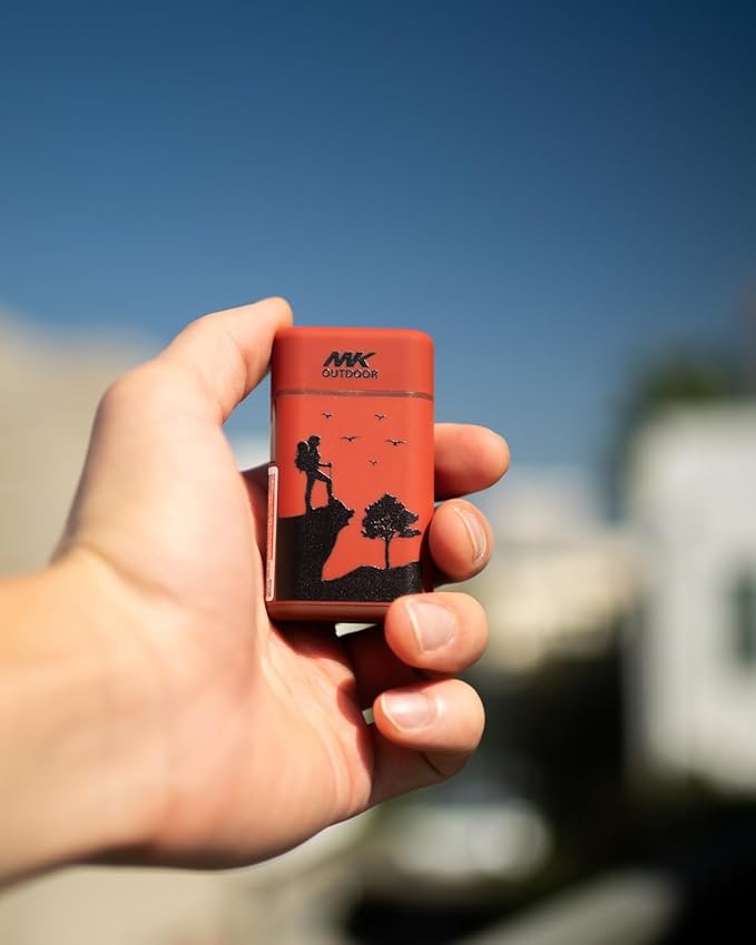 MK Lighter 5-Pack Torch Flame Pocket Lighters, Refillable and Multipurpose, Ideal for Candles, BBQ, Camping, and Everyday Use (Wild Spirit-5PC)