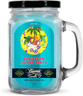 Caribbean Island Party Candle – Odor Eliminating, Strong Scent – Tropical Fruit & Warm Spice – Long Lasting 90 Hour Burn – Large 12oz Mason Jar – Made in USA – Beamer Candle Co.