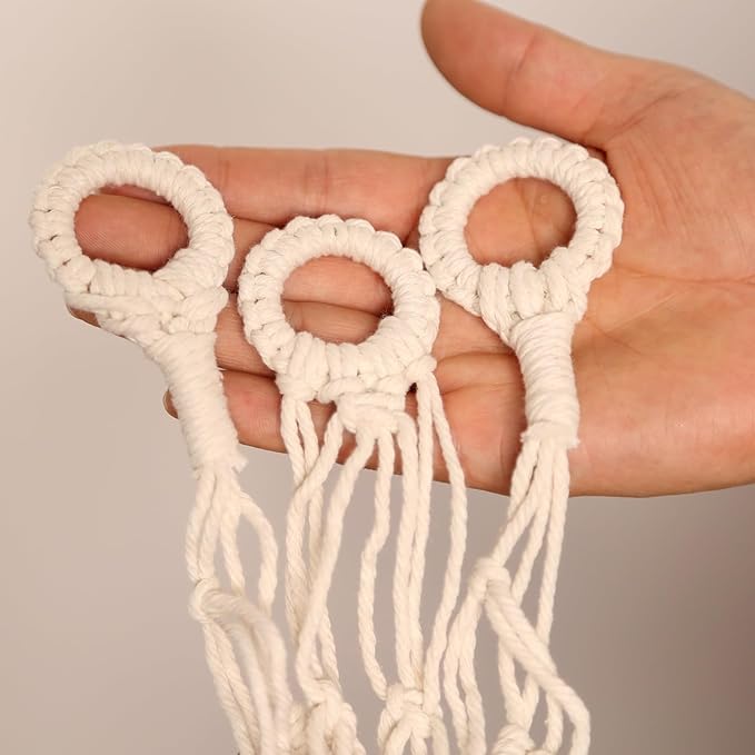 YKBU Stuffed Animals Hammock Corner Hanging Net Macrame Stuffed Animal Storage Plush Toy Holder Toy Organizer for Boho Nursery Playroom Bedroom Kids Room (cream, M)