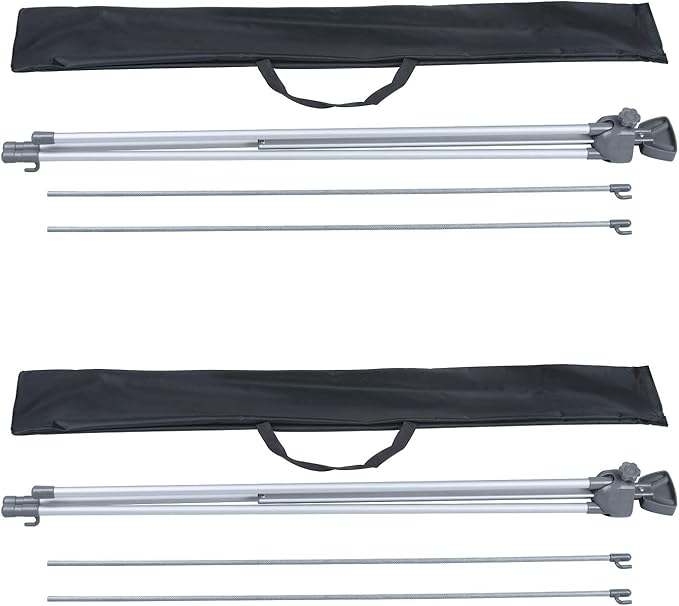 T-SIGN X Banner Stand, Banners & Signs for Business - 23inch x 63inch to 32inch x 78inch Adjustable Banner Holder - Portable Retractable Banner with Bag - Banner for Trade Show & Display (Pack of 2)