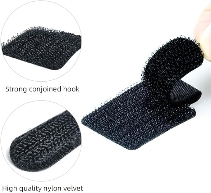 Hook And Loop Cable Ties, Cable Management Under Desk, Adjustable New Type of Stable Hook, Household & Office Essentials, 50 Pieces Per Box