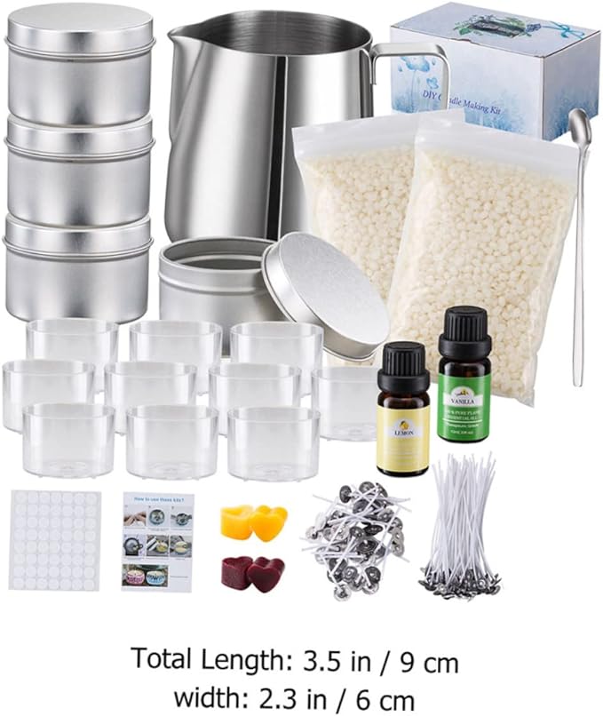 LIFKOME 1set Scented Candle Kit Premium Candle Making Supplies Melting Cup for Birthdays Parties and Special Occasions Easy to Use