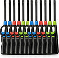 Long Reach BBQ Utility Lighters with Safety Lock, 12 Pack, Multipurpose for Grill, Candles, Stove, Fireplace, Assorted Colors