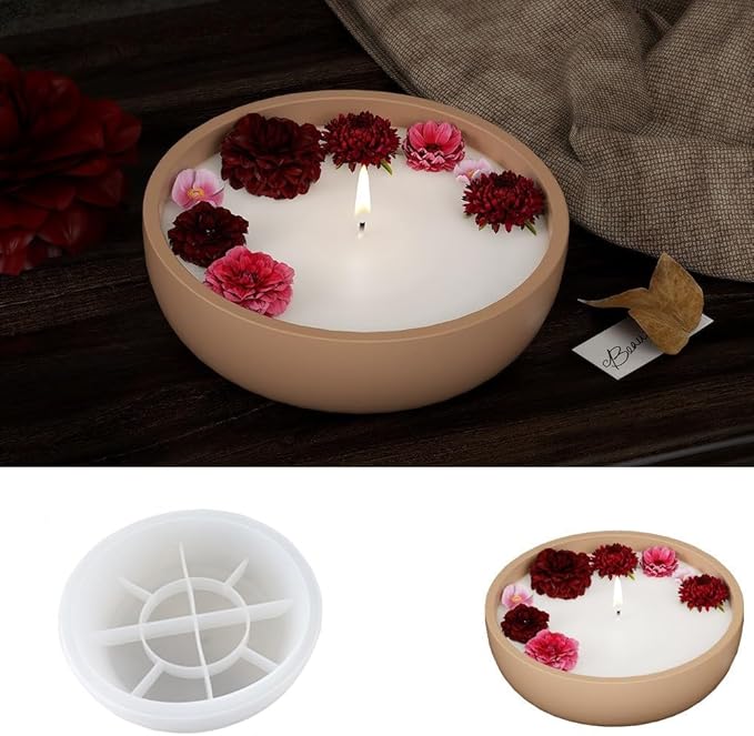 Large Silicone Bowl Mold,Silicone Molds for Resin Concrete Cement, Big Container Storage Mold Jewelry Candle Holder Mold Storage Tray Mold Plant Pot Mold DIY Storage Art Crafts(B), YMR0614