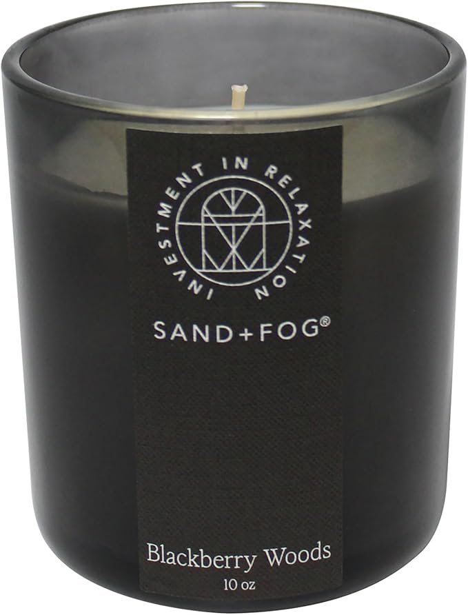 Sand + Fog Scented Candle - BlackBerry Woods – Additional Scents and Sizes – 100% Cotton Lead-Free Wick - Luxury Air Freshening Jar Candles - Perfect Home Decor – 10oz