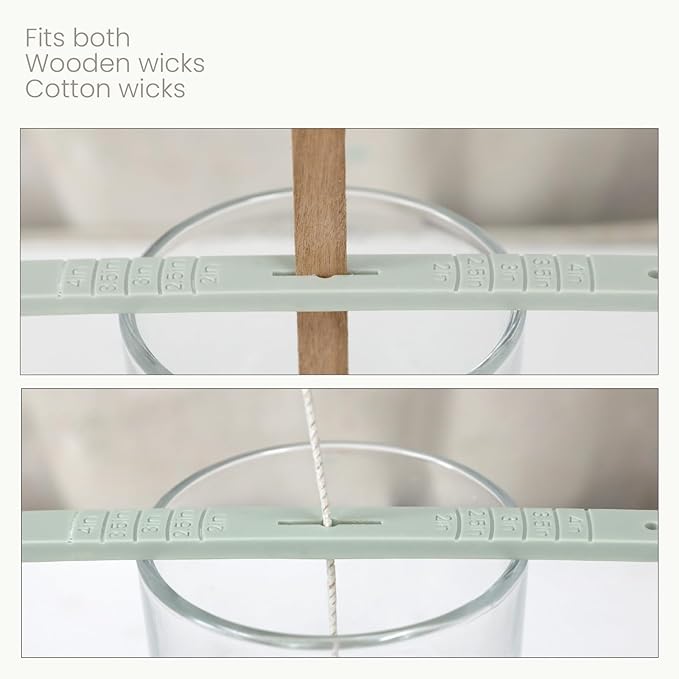 BOOWAN NICOLE Universal Wick Centering Setter Tool for Candle Making - Center & Set Wicks in 1 Second, Wick Holder for Most Candle Jar & Refill Sizes (Pro A0399*1)