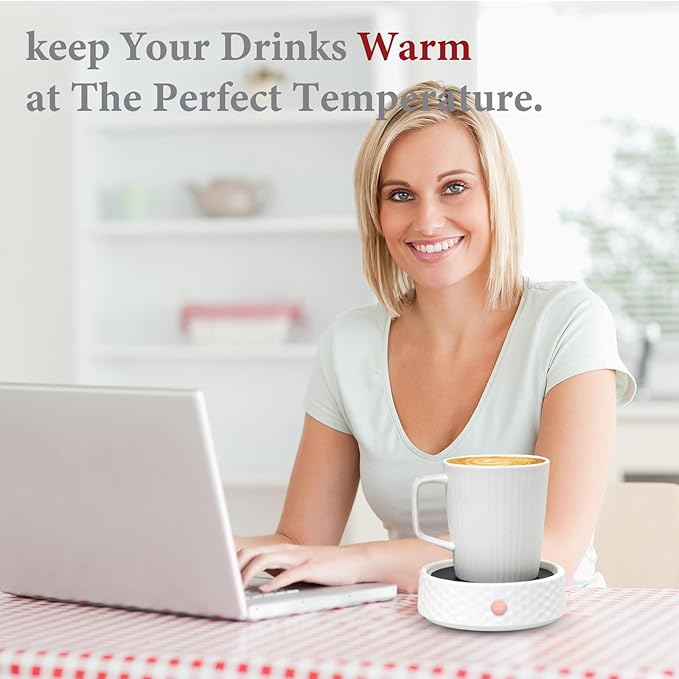 Electric Large Candle Warmer Plate - Ceramic Candle Wax Warmers for Jar Candles, Coffee Mug Warmer Cup Warmers for Home Office Aromatherapy Fragrance and Heating Beverage (Black and White Honeycomb)