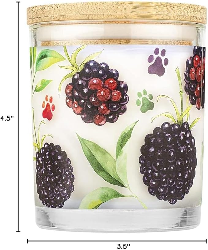 Pet House Candles, Scented Pet Friendly Candles, Clean Burning Plant-Based with a Natural Fiber Wick - BlackBerry Tea, 9 oz, 2 Pack