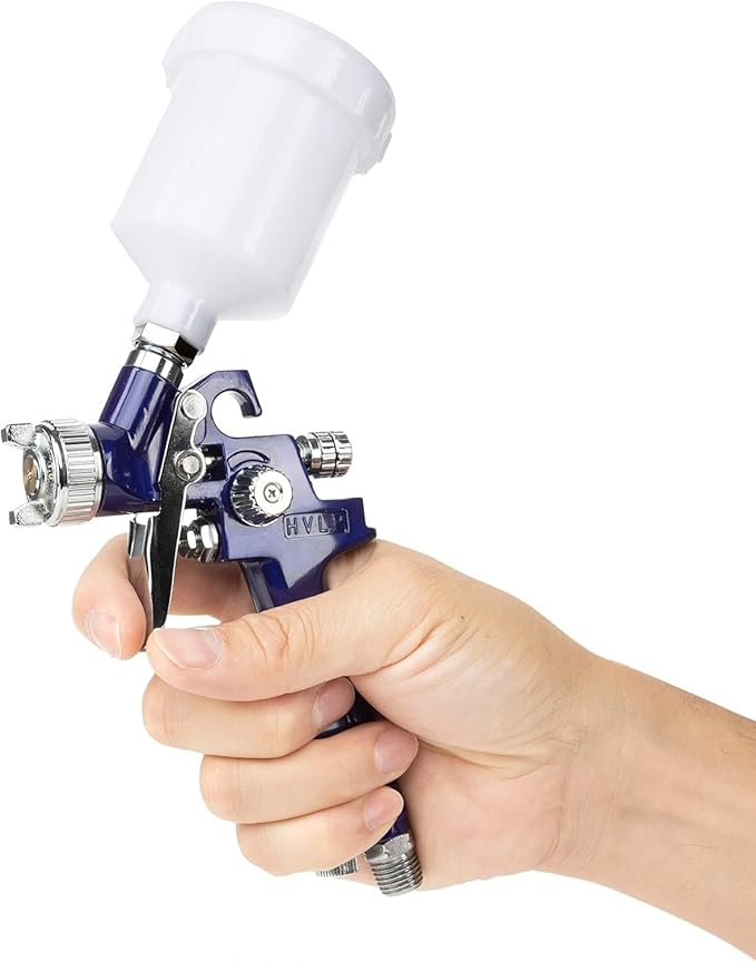 NEIKO 31207A HVLP Mini Gravity Feed Air Spray Paint Gun | 1.0 mm Nozzle Size | 125 cc