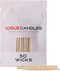 Vogue Candles Cotton Candle Wicks for Candle Making – 50 Pack Clean-Burning Cotton Wicks for Pearled Sand Wax – Self-Extinguishing, Long-Lasting Design for DIY Candles Making Supplies & Home Décor