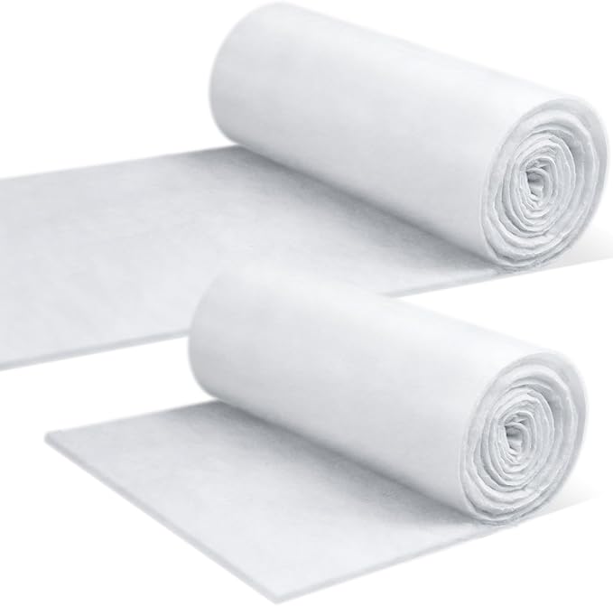 Peryiter 2 Roll Upholstery Quilt Batting 24 Inch x 5 Yard x 0.4 Inch Polyester Batting Multipurpose Fiberfill Stuffing Fabric for Cushion Pillows Bedspreads Interior Decoration Crafts