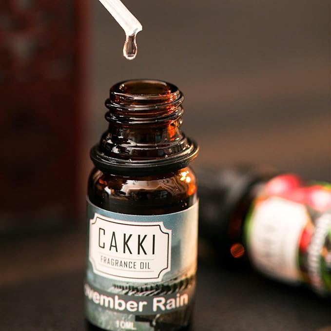 Autumn Essential Oils for Diffusers for Home, CAKKI Fragrance Oils Set, 6 Fall Scents, Natural Aromatherapy Oils, for Candles Making, for Soaps Making, for Humidifiers, 6x10 ml