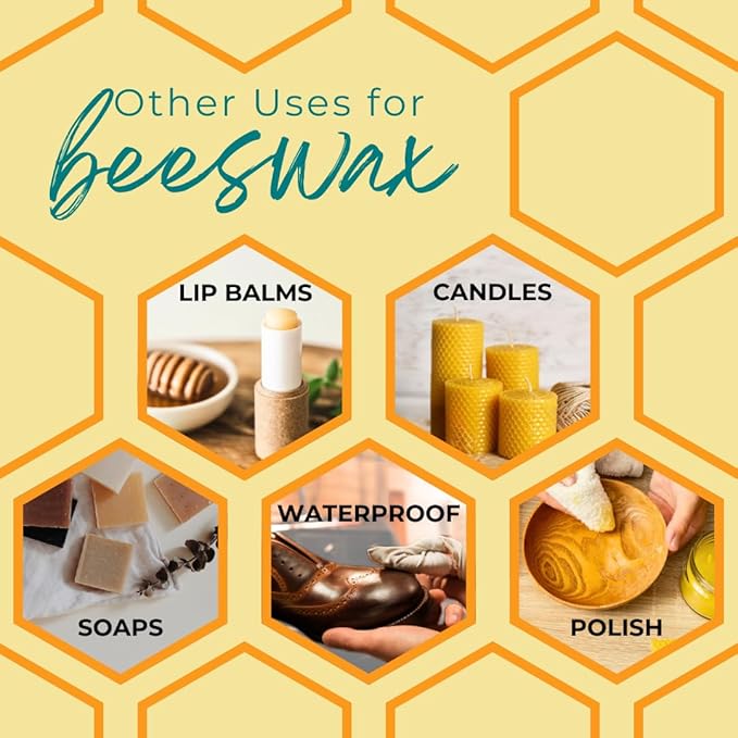 Direct Candle Supply 5lb White Beeswax Pellets, Candle Wax, Bees Wax, Beeswax Pellets Candle Wax for Candle Making, Organic Beeswax, Bees Wax Pellets Melts, 100% Natural Beeswax for Candle Making