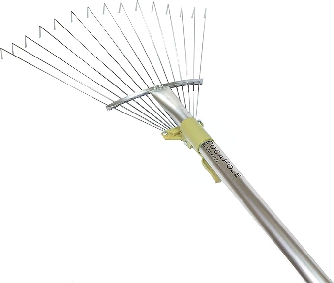 DOCA Gardening Tools Attachment - Extension Pole for Tree Trimming, Fruit Picker, Roof Rake for Leaves - Roof Rake