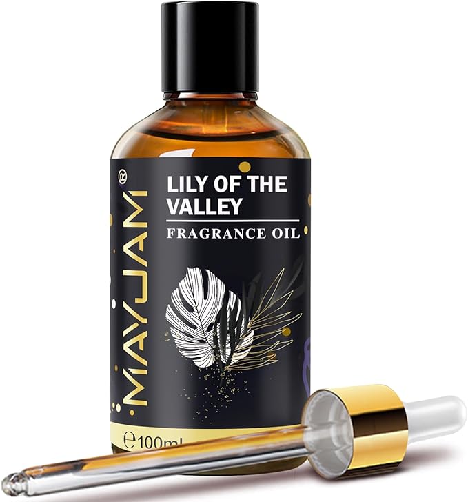Lily of the Valley Fragrance Oil, MAYJAM 3.38FL.OZ Essential Oils for Diffusers for Home, Long Lasting Scented Oils for Soap Candle Making - 100ML