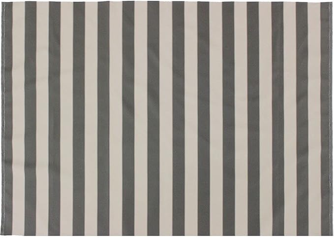 Mybecca Stripe Canvas Marine Awning Fabric 600 Denier Indoor/Outdoor Coal/Gray (5 Yards)