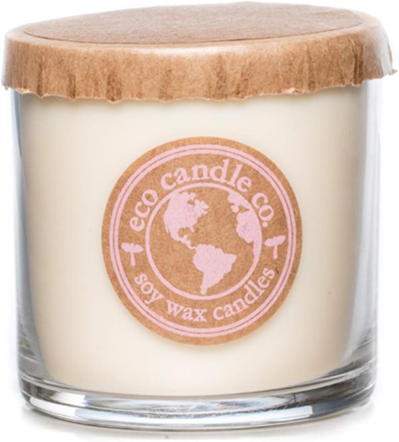 ECO CANDLE CO. Recycled Candle, Cupcake, 6 oz. - Scents of Yellow Cake & Icing - 100% Soy Wax, No Lead, Kraft Paper Label & Lid, Hand Poured, Phthalate Free, Made from Midwest Grown Soybeans