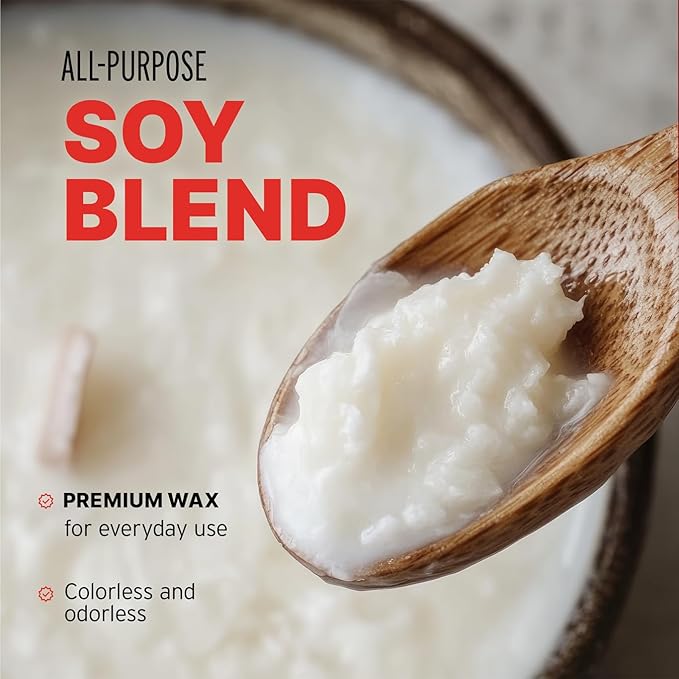 Blended Waxes, Inc. All-Purpose Soy Wax for Candles, Ideal for Pillar, Melts/Tarts, and Containers, Premium Soy Wax for Candle Making 10lb Pack