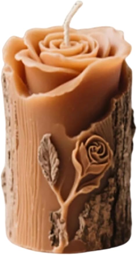 Silicone 3D Flower & Rose Cylinder Mold - Peony & Candle Mold for Resin, Clay & Soap Making - Craft Supplies