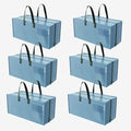 WORKPRO 6 Pack Extra Large Moving Bags with Zippers & Carrying Handles Backpack Straps, Heavy-Duty Storage Tote for Space Saving & Storage, Alternative to Moving Box (Dusty Blue)