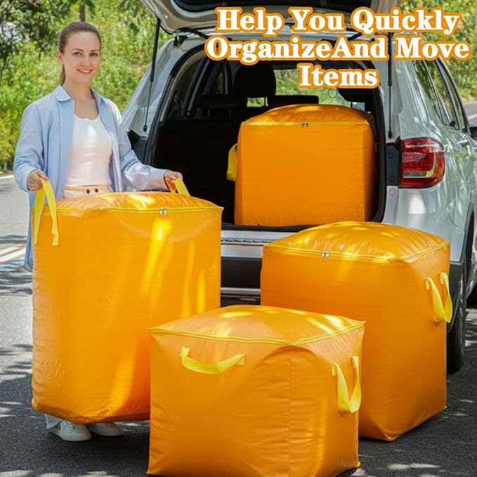 CINPIUK 106 Gallon Extra Large Heavy Duty Moving Bags - Waterproof Storage Totes, Tear-Resistant Packing Bag for Moving, Storage, Seasonal Clothes, College Dorm, Traveling